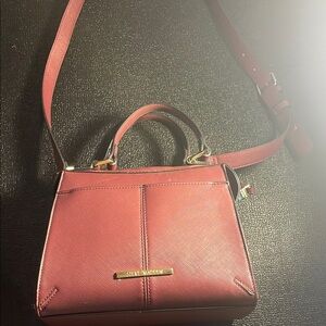 Steve Madden Red Crossbody Bag with Gold Accents